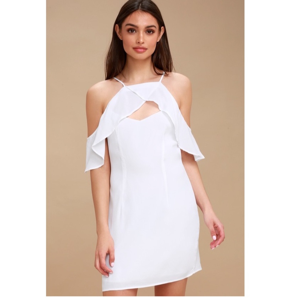 BB Dakota White Kaless Off-the-Shoulder Dress 4